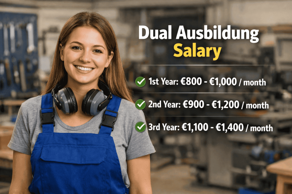 Dual Ausbildung salary details in workshop