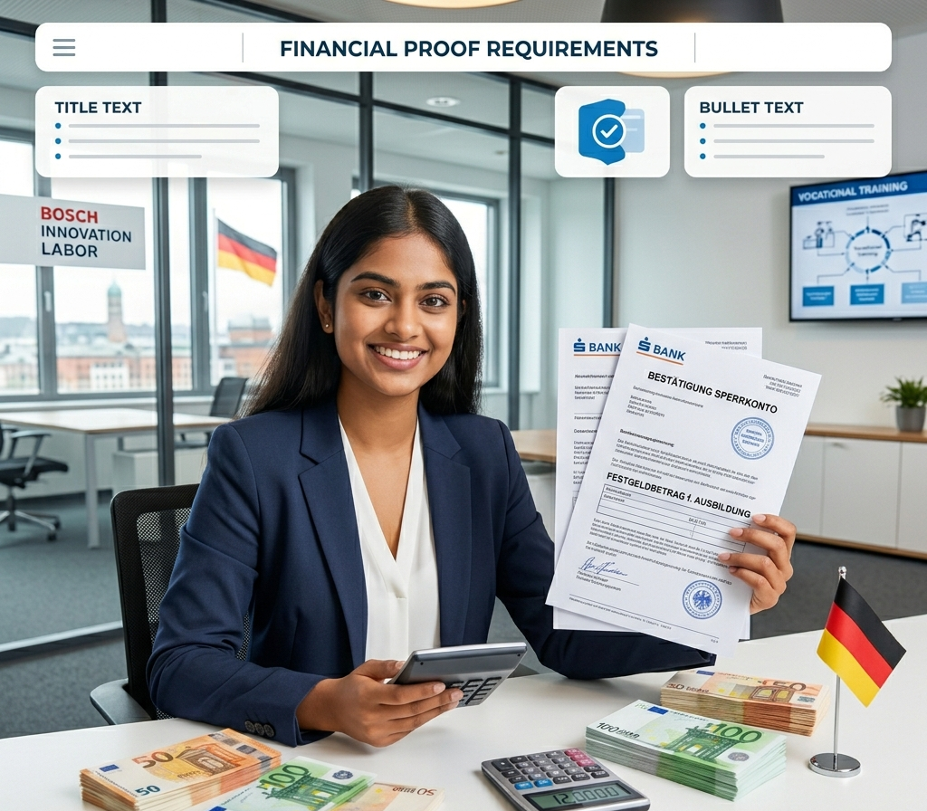 financial for germany ausbildung visa requirements