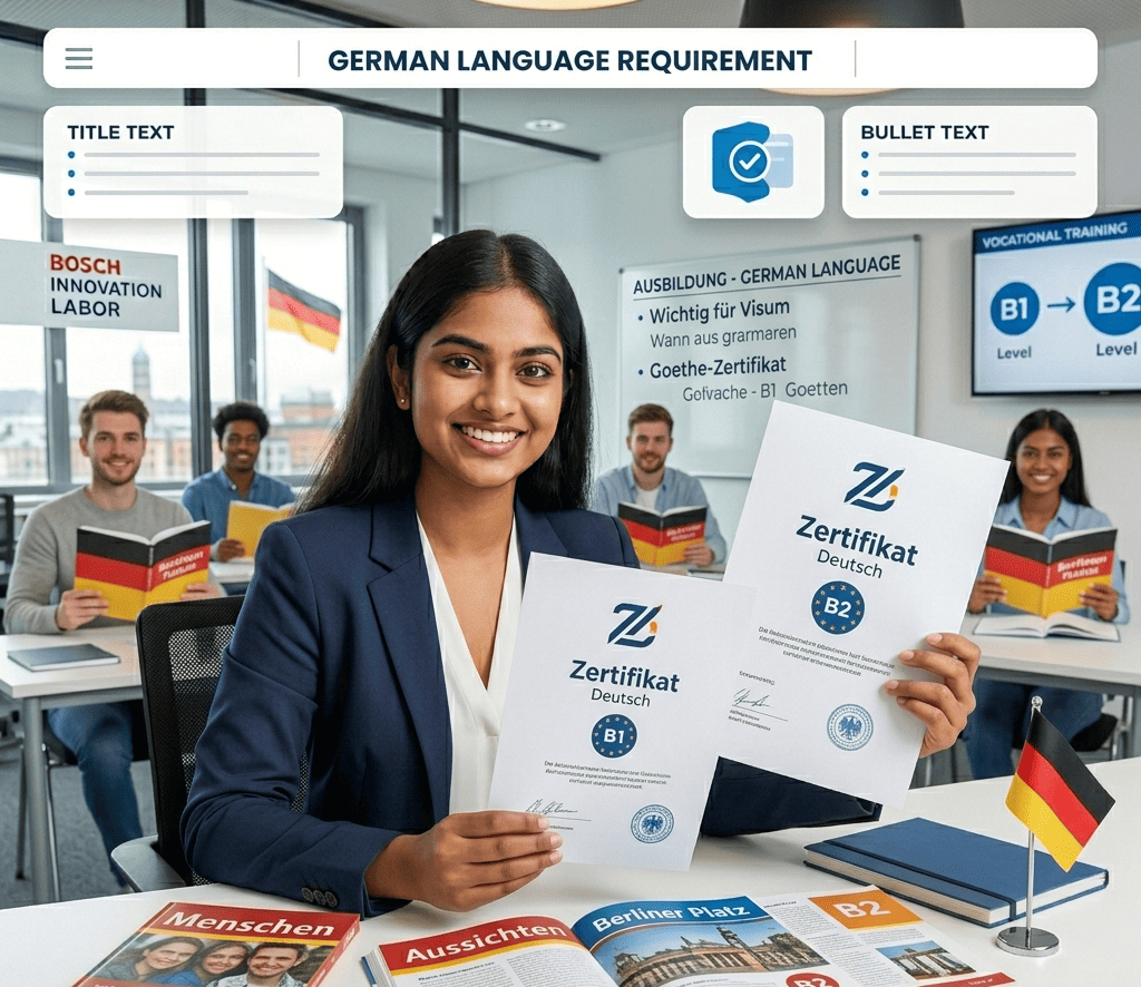 german language for germany ausbildung visa requirements