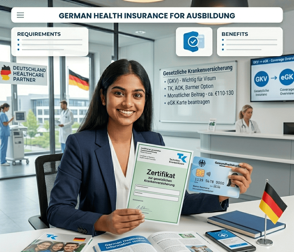 health insurance for ausbildung visa requirements